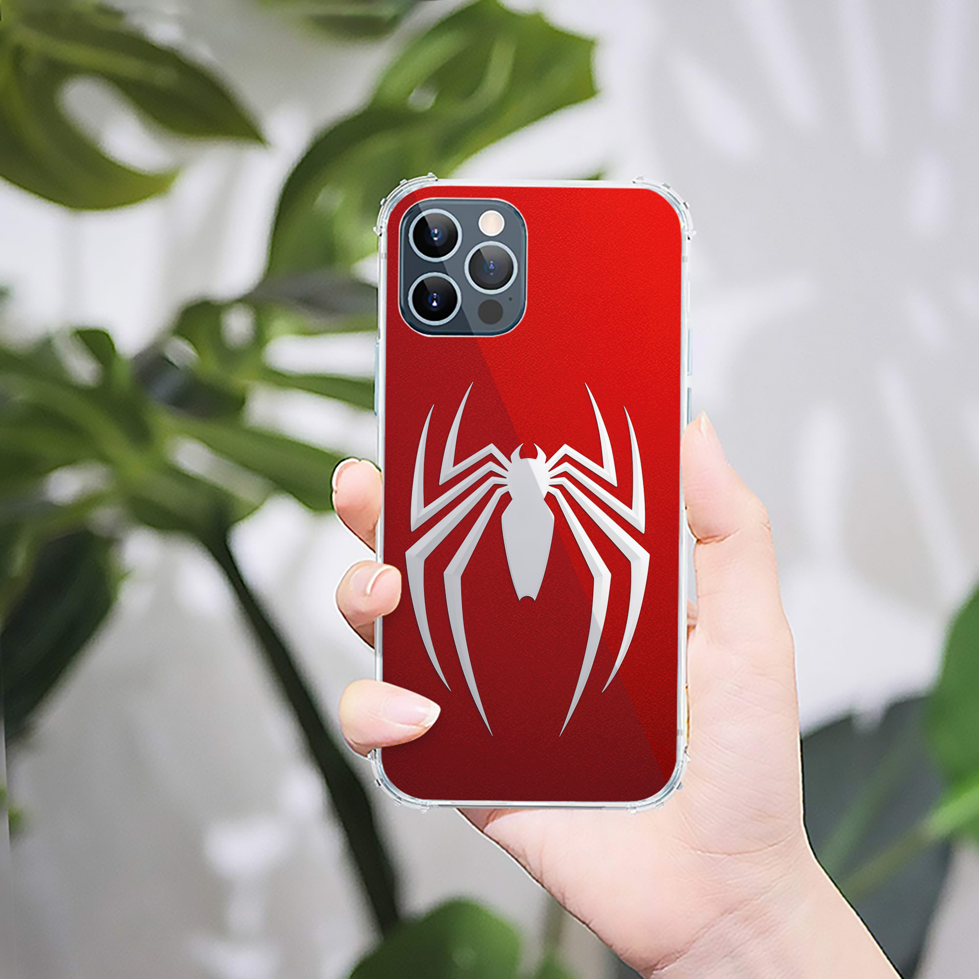 （画像用） Spider Man スパイダーマン 【iPhone 12シリーズ対応】透明スマホケース（クリアソフトケース）